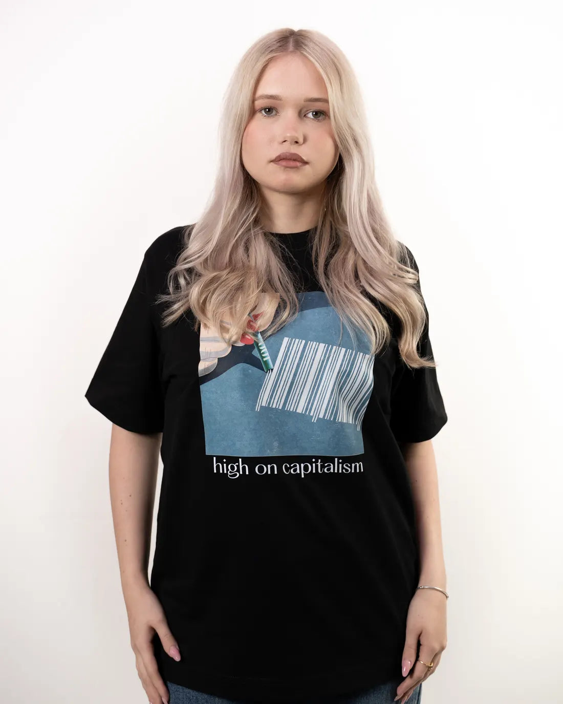 HIGH ON CAPITALISM, worn, front