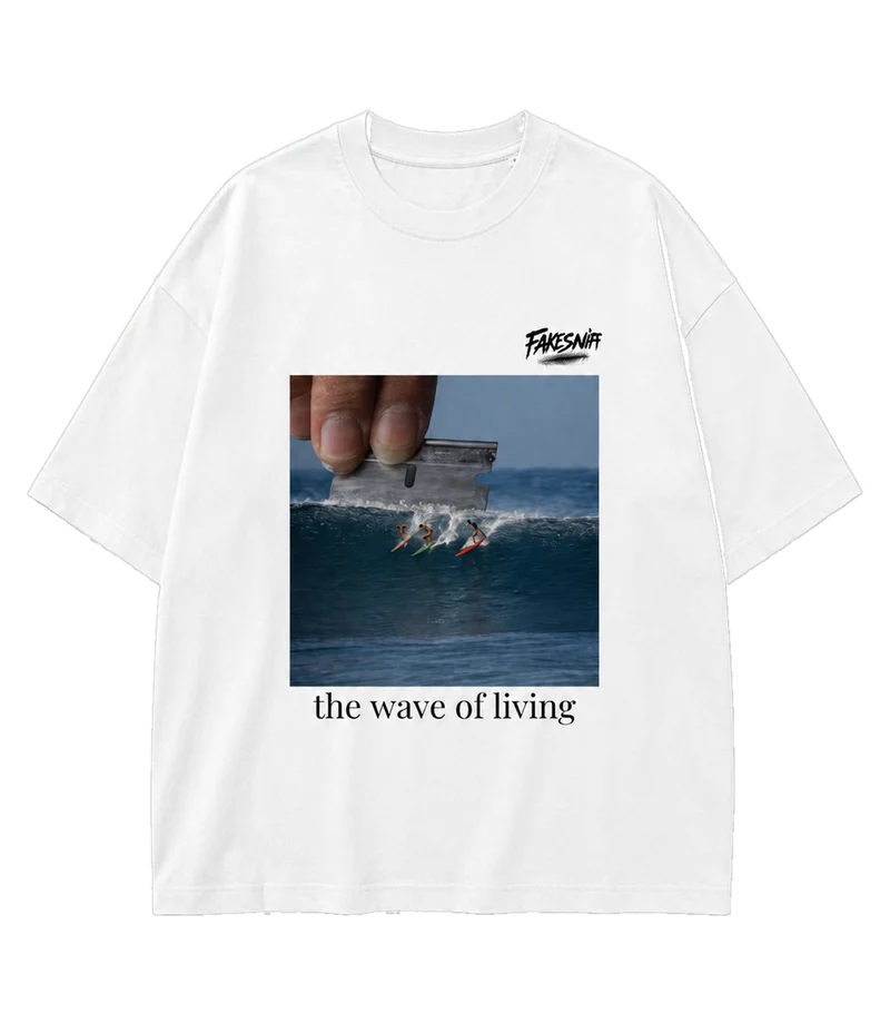 THE WAVE OF LIVING, white, front